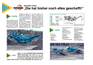 Mobiele zeefinstallaties Powerscreen Warrior 1400 X