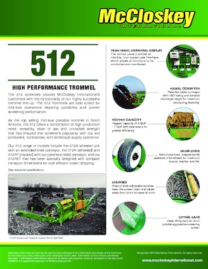 Mobiele zeefinstallaties met trommel McCloskey 512RET