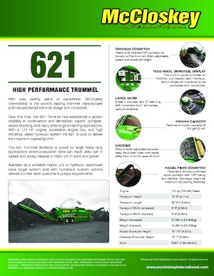 Mobiele zeefinstallaties met trommel McCloskey 621RE