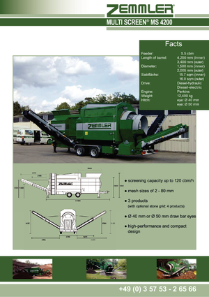 Mobiele zeefinstallaties met trommel Zemmler MS 4200