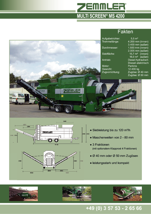 Mobiele zeefinstallaties met trommel Zemmler MS 4200