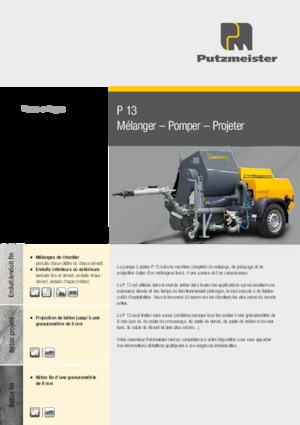 Stationaire betonpompen Putzmeister P 13 EMR KA 230