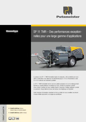 Schroeftransporteurpompen Putzmeister SP 11 TMR