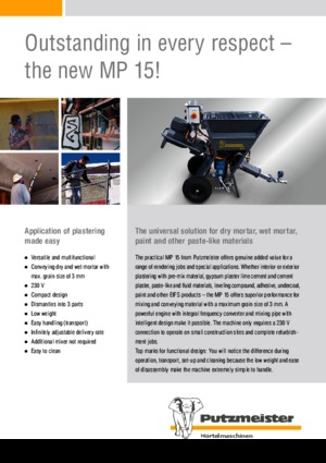 Cementpompen Putzmeister MP 15