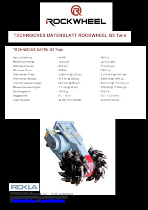 Monteerbare freeskoppen voor hydraulische graafmachines Rockwheel by ROCK.ZONE G 5 Twin