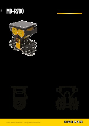 Monteerbare freeskoppen voor hydraulische graafmachines MB Crusher MB-R700