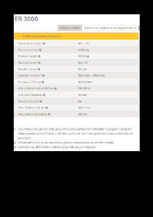 Monteerbare freeskoppen voor hydraulische graafmachines Epiroc ER 3000