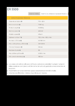 Monteerbare freeskoppen voor hydraulische graafmachines Epiroc ER 5500