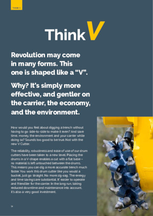 Monteerbare freeskoppen voor hydraulische graafmachines Epiroc ER 1500xl