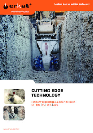 Monteerbare freeskoppen voor hydraulische graafmachines Erkat ERC 3000