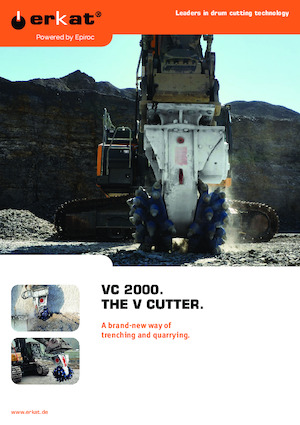 Monteerbare freeskoppen voor hydraulische graafmachines Erkat VC 2000-1X