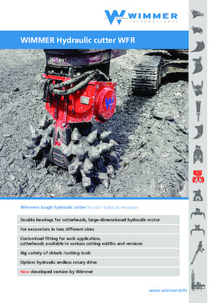 Monteerbare freeskoppen voor hydraulische graafmachines WIMMER WFR 150