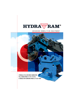 Compactors voor hydraulische graafmachines Hydra Ram HC-250/2