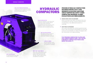 Compactors voor hydraulische graafmachines Prodem PHC100
