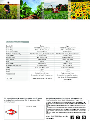 Opbouwveldspuiten Kuhn Gardien H 800