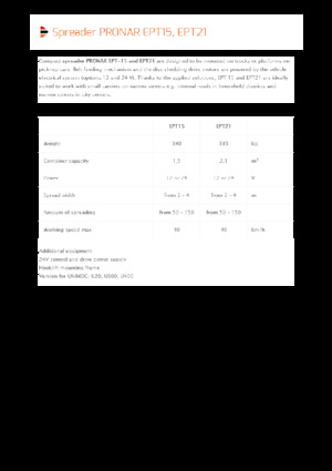 Opbouwspreadingassemblages Pronar EPT 21