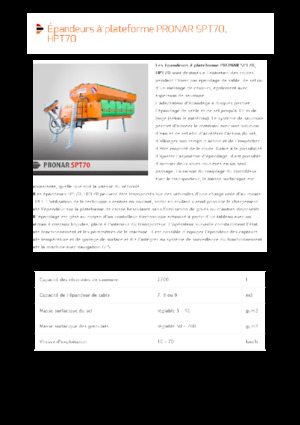 Opbouwspreadingassemblages Pronar SPT 70 