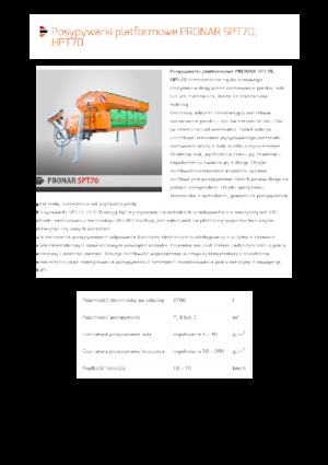 Opbouwspreadingassemblages Pronar SPT 70 