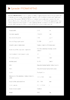 Opbouwspreadingassemblages Pronar KPT 40 