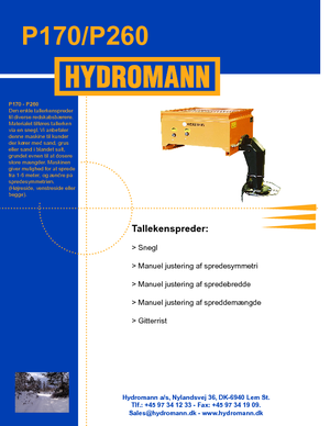 Opbouwspreadingassemblages Hydromann P 260