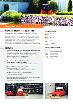 Opbouwveegmachines Bema 40 Industry 1250