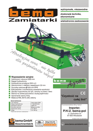 Opbouwveegmachines Bema Agrar 2300