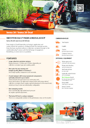 Opbouwveegmachines Bema bema 20 Dual