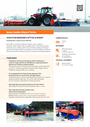 Opbouwveegmachines Bema bema Jumbo Airport Turbo