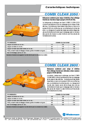 Opbouwveegmachines Wiedenmann CombiClean 2600