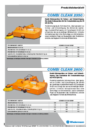 Opbouwveegmachines Wiedenmann CombiClean 2600