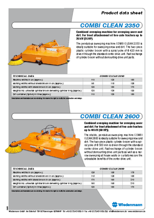 Opbouwveegmachines Wiedenmann CombiClean 2600