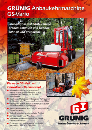Opbouwveegmachines Grünig GS-Vario 2000 Jumbo