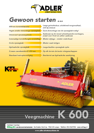 Opbouwveegmachines Adler K 600-210