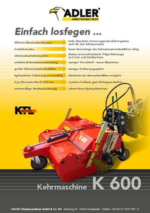 Opbouwveegmachines Adler K 600-210