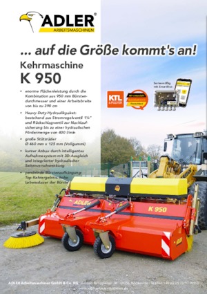 Opbouwveegmachines Adler K 950-360