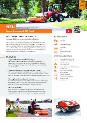 Opbouwveegmachines Bema Kommunal 580 Dual 1850