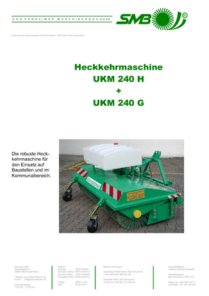 Opbouwveegmachines Sobernheimer UKM 240 H