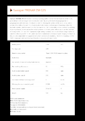 Opbouwveegmachines Pronar ZM-S 25