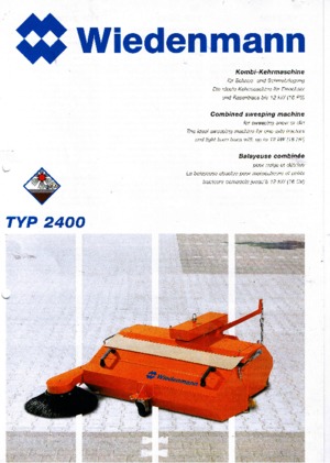 Opbouwveegmachines Wiedenmann 2400