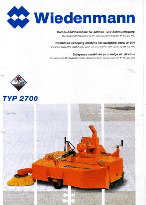 Opbouwveegmachines Wiedenmann 2700