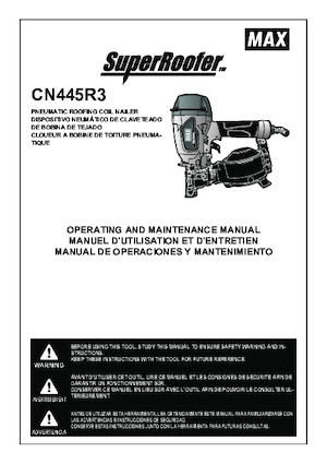 Spijkermachines & Nietmachines MAX USA CORP. CN445R3
