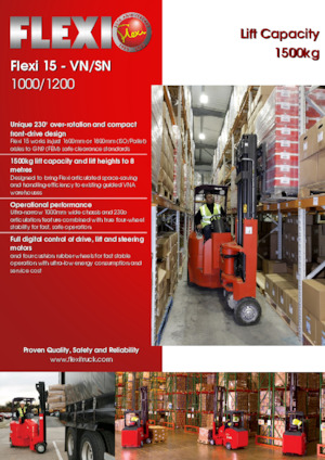 Smalle gangen vorkheftrucks VNA Flexi 15SN
