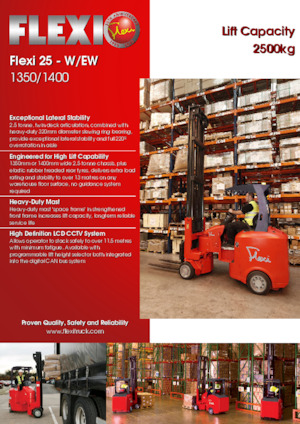 Smalle gangen vorkheftrucks VNA Flexi 25W