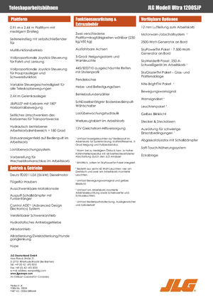 Telescoophoogwerkers op wielen JLG 1200SJP