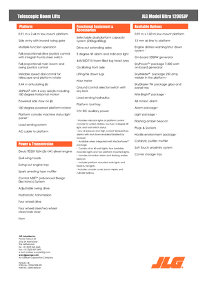 Telescoophoogwerkers op wielen JLG 1200SJP