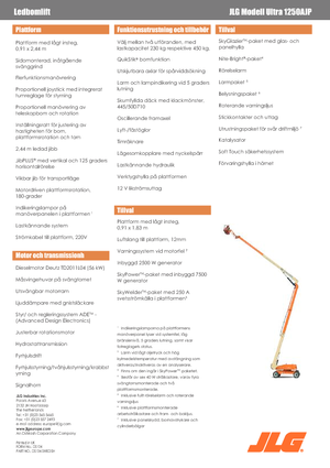 Knikarmhoogwerkers op wielen JLG 1250AJP