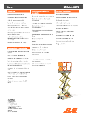 Verrijdbare schaarliften JLG 1930ES