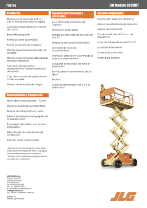 Verrijdbare schaarliften JLG 260MRTA