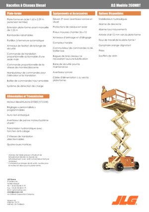 Verrijdbare schaarliften JLG 260MRTA