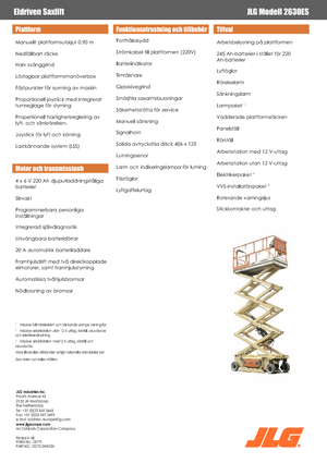 Verrijdbare schaarliften JLG 2630 ES